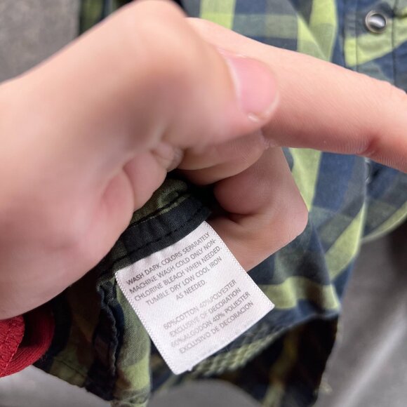 Reeltree Shirt Men 2XL Green Black Plaid Check Western Pearl Snap  XXL Outdoors - Picture 3 of 14